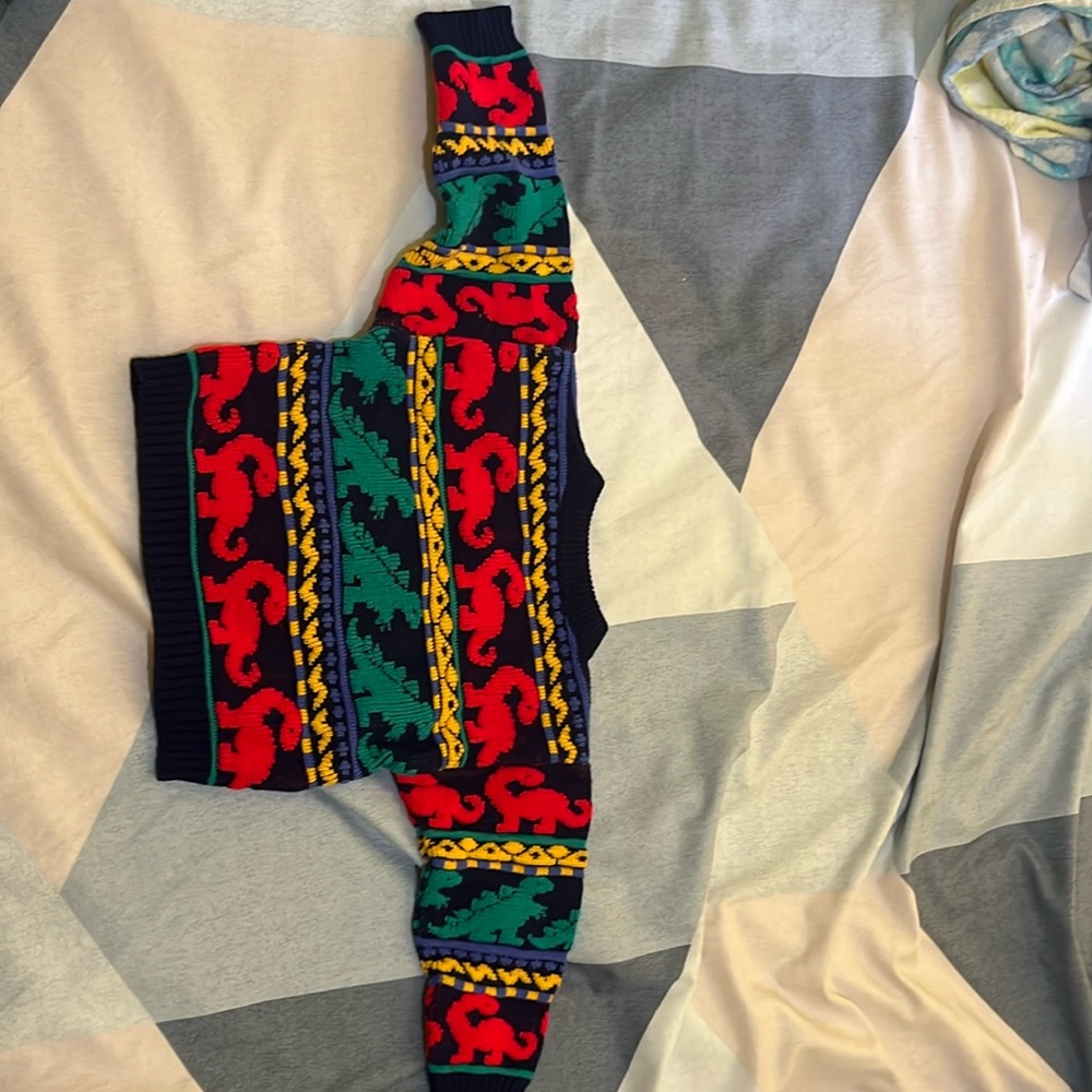 Vintage boys dinasour christmas sweater
